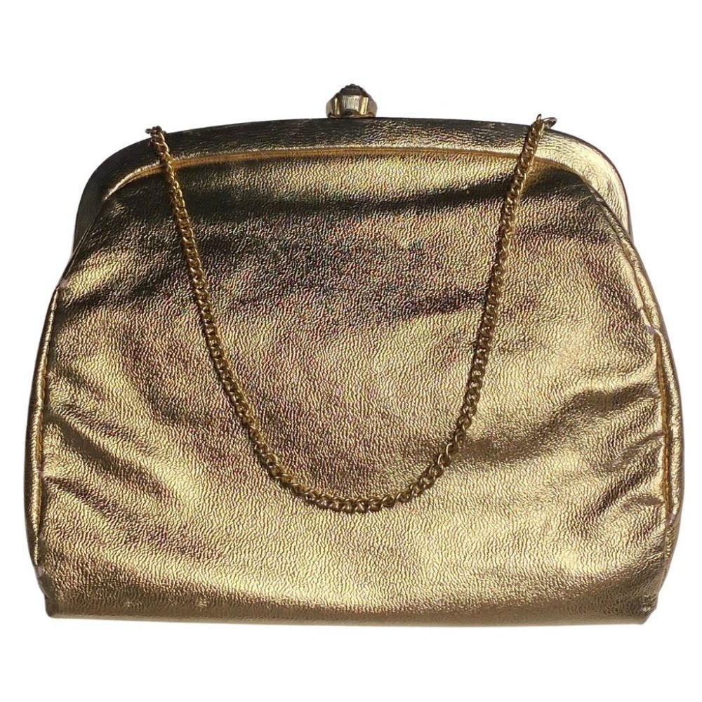 Vintage gold clutch purse